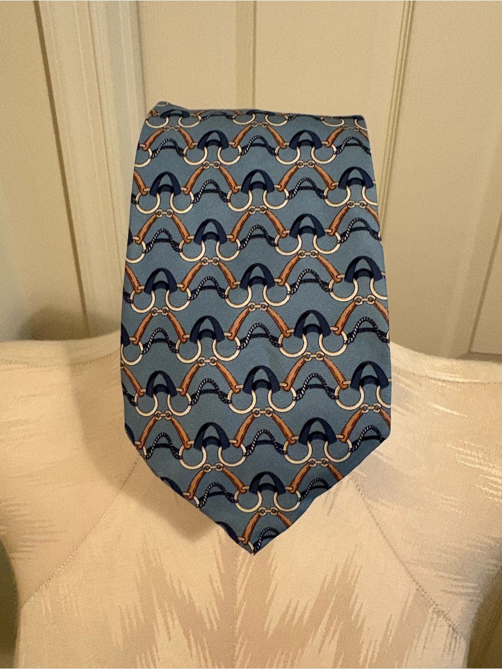 Gucci blue signature print  Silk Tie  $275 vintage